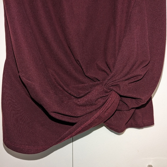 Burgundy Knot Front Tee from Time Square - Picture 4 of 5